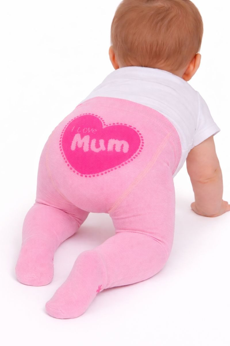Strumpfhose Baby Strumpfhose in Rosa mit Herzchen für Neugeborene
