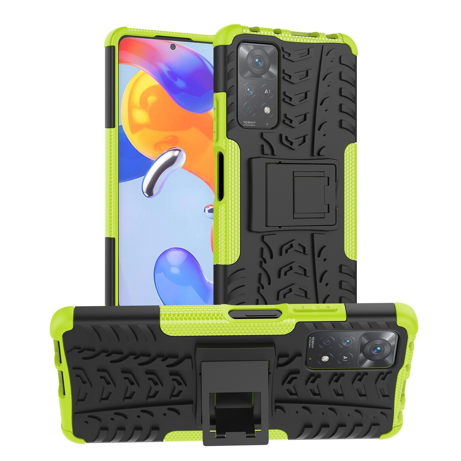 betterfon Handyhülle für Xiaomi Redmi Note 11 Pro 5G Outdoor Schutzhülle Panzer Case, Stoßfeste Dual-Layer Hülle mit Kickstand kratzfest und formstabil