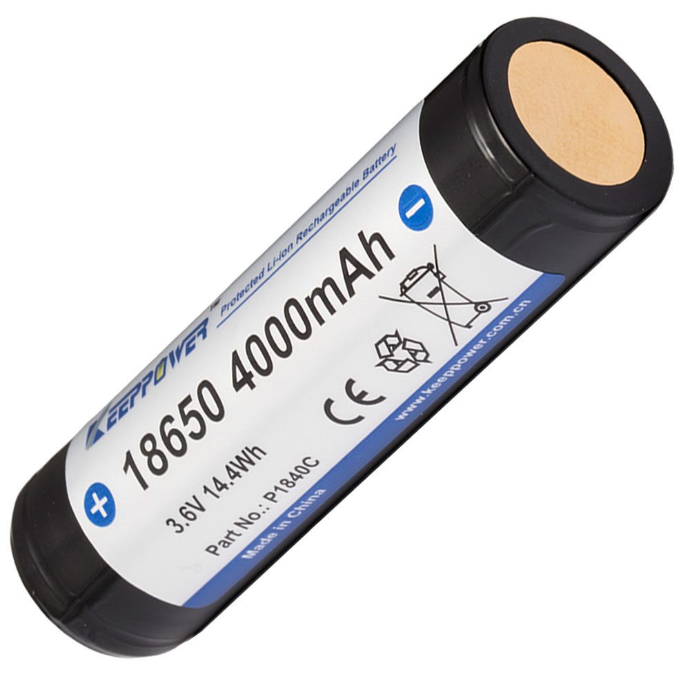 Keeppower 18650 - 4000mAh 3,6V (P1840C) - geschützter Li-Ion-Akku Akku