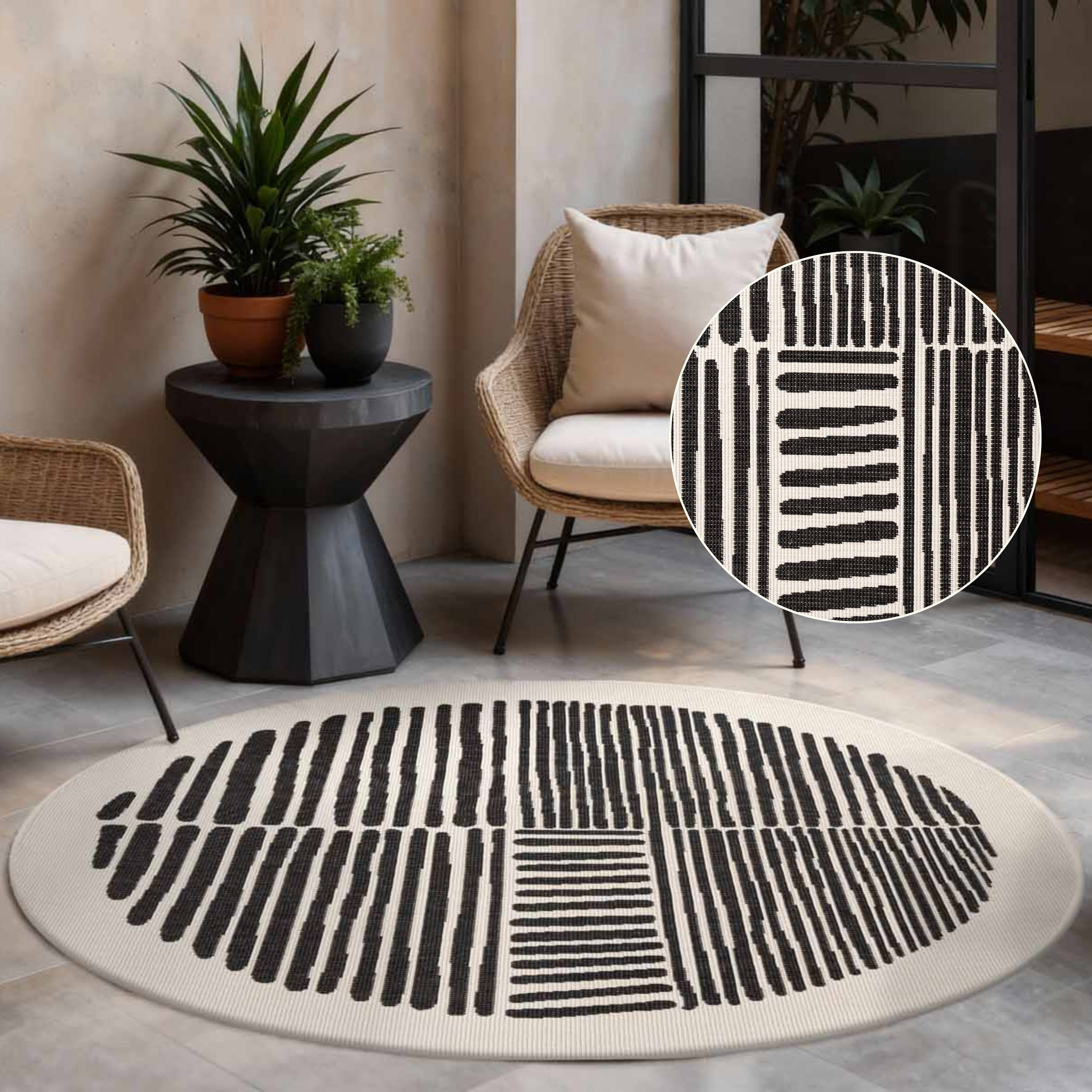 Ted Baker Teppich Bounds, Wendeteppich, rund, Höhe: 8 mm, Designteppich, Wetterfest, Pflegeleicht, Modern, Wohnzimmer, Terrasse