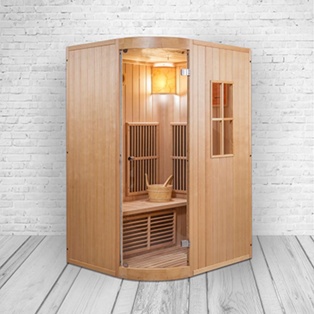 PureHaven Infrarotkabine Alpha I 125x110x190 cm, Saunaofen (3000 W)