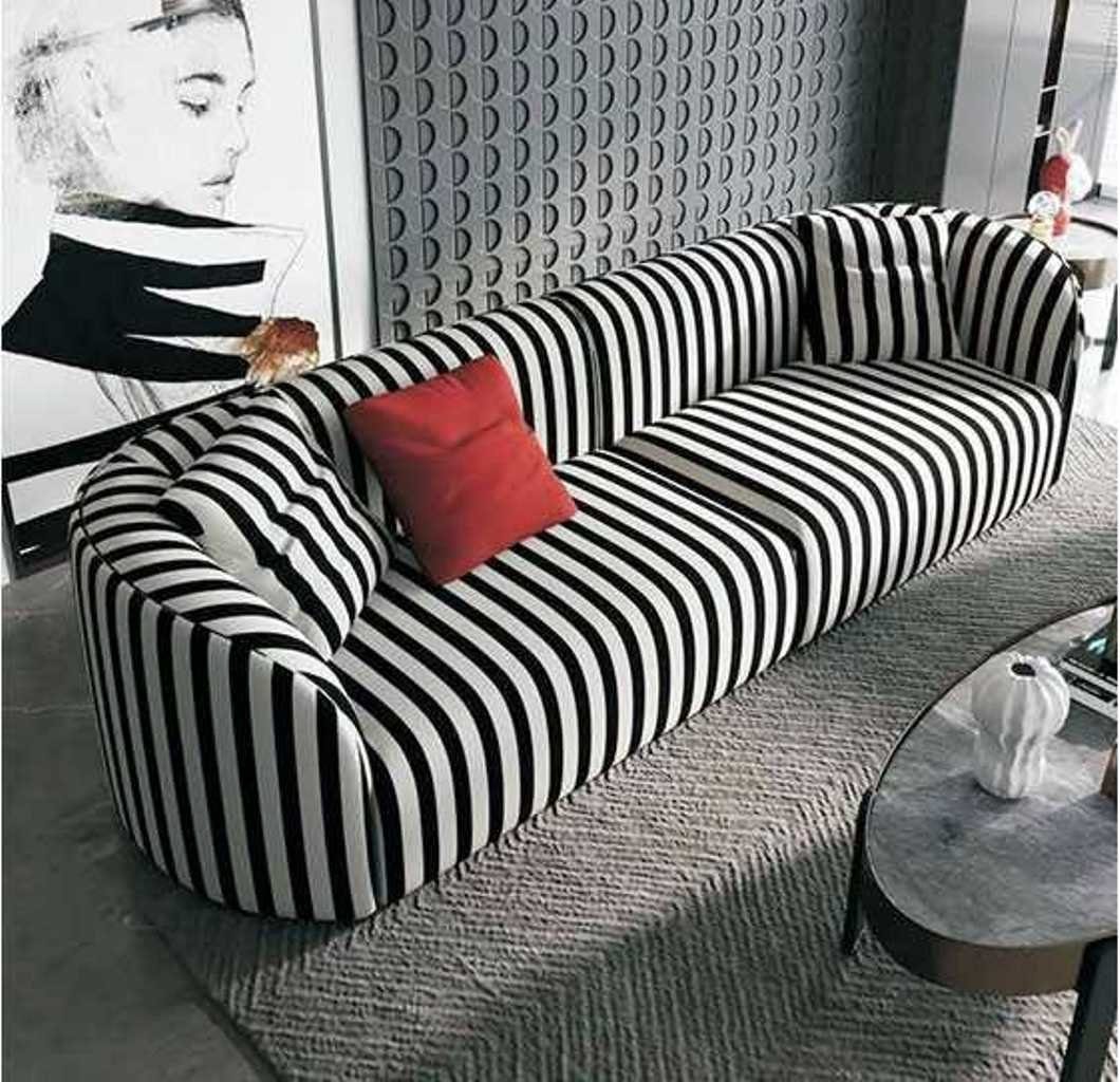 JVmoebel 4-Sitzer Sofas 4 Sitzer Textil Big Wohnzimmer Leder Neu Sofa Couch Polsterung, 1 Teile, Made in Europa