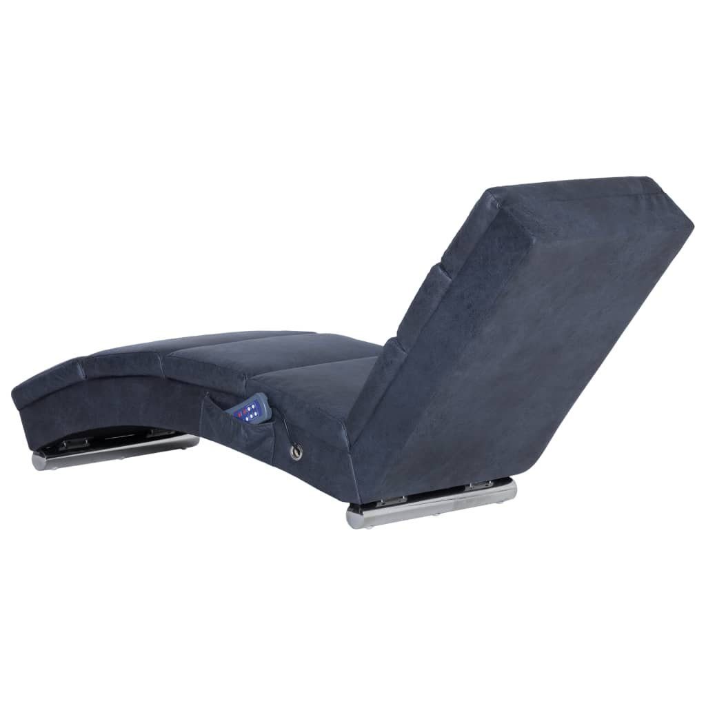 Chaiselongue Teile Chaiselongue Grau 1 Wildleder-Optik, Massage vidaXL