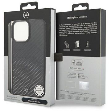 Mercedes Handyhülle Case iPhone 14 Pro Max MagSafe kompatibel Carbon Optik 6,7 Zoll, Kantenschutz