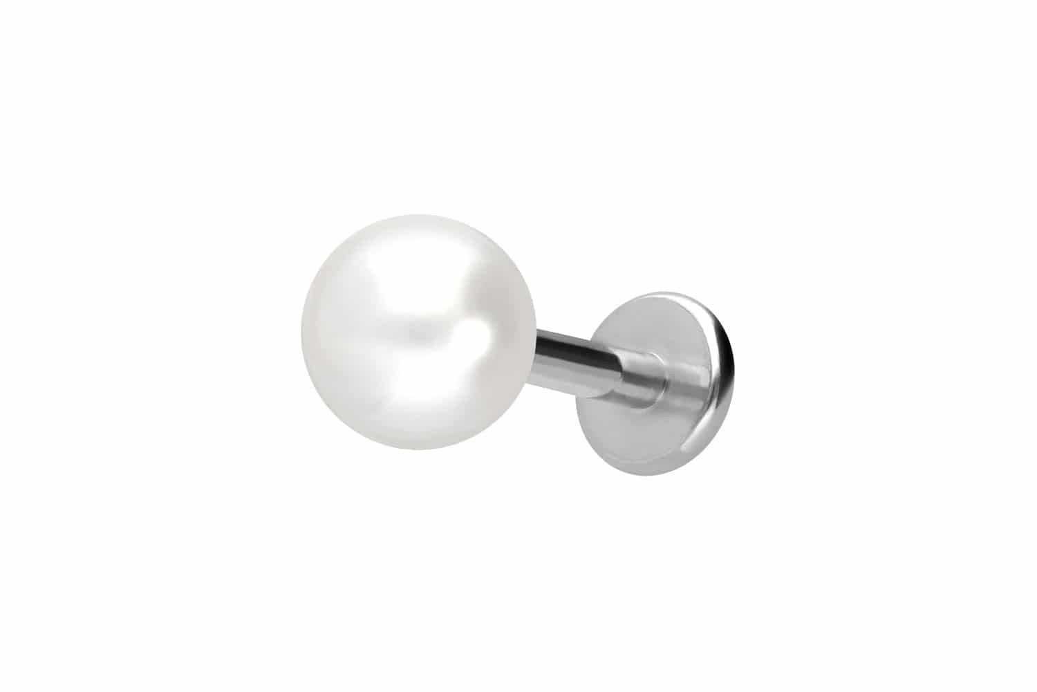 PIERCINGLINE Piercing-Set Titan Labret mit Innengewinde SYNTHETISCHE PERLE günstig online kaufen