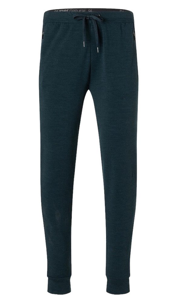 SUPER.NATURAL Sweatpants Freizeithose Everyday (Merino-Mix) lang dunkelblau Herren