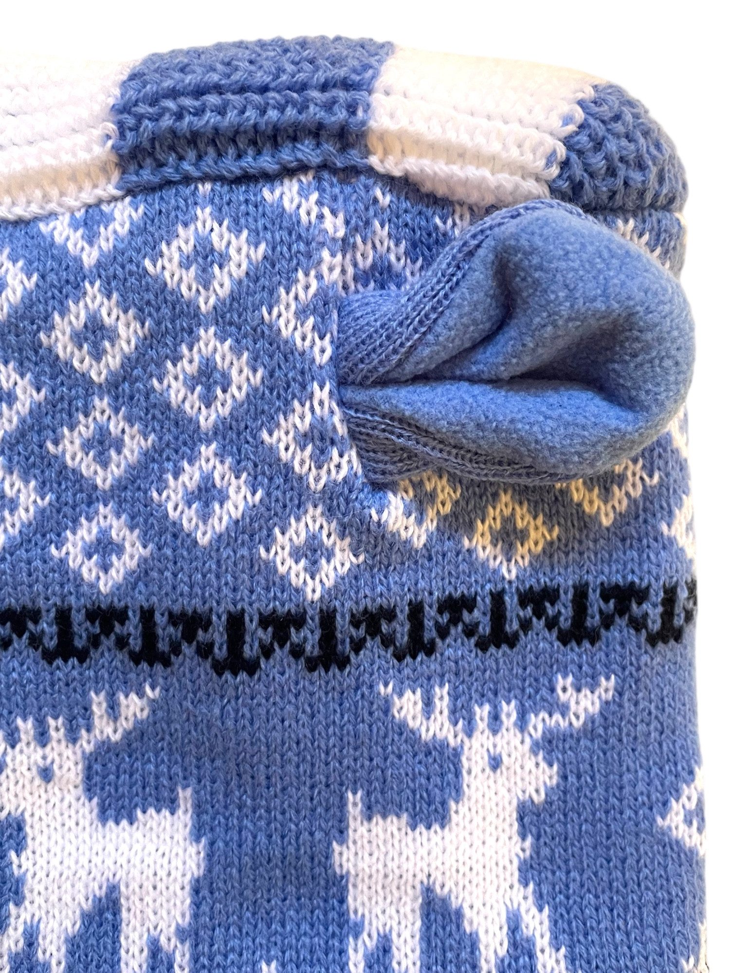 Taschen4life Schlupfmütze Mütze mit Ohren Norwegermuster für Jungen & Mädchen, weich gefüttert, glatt gestrickt