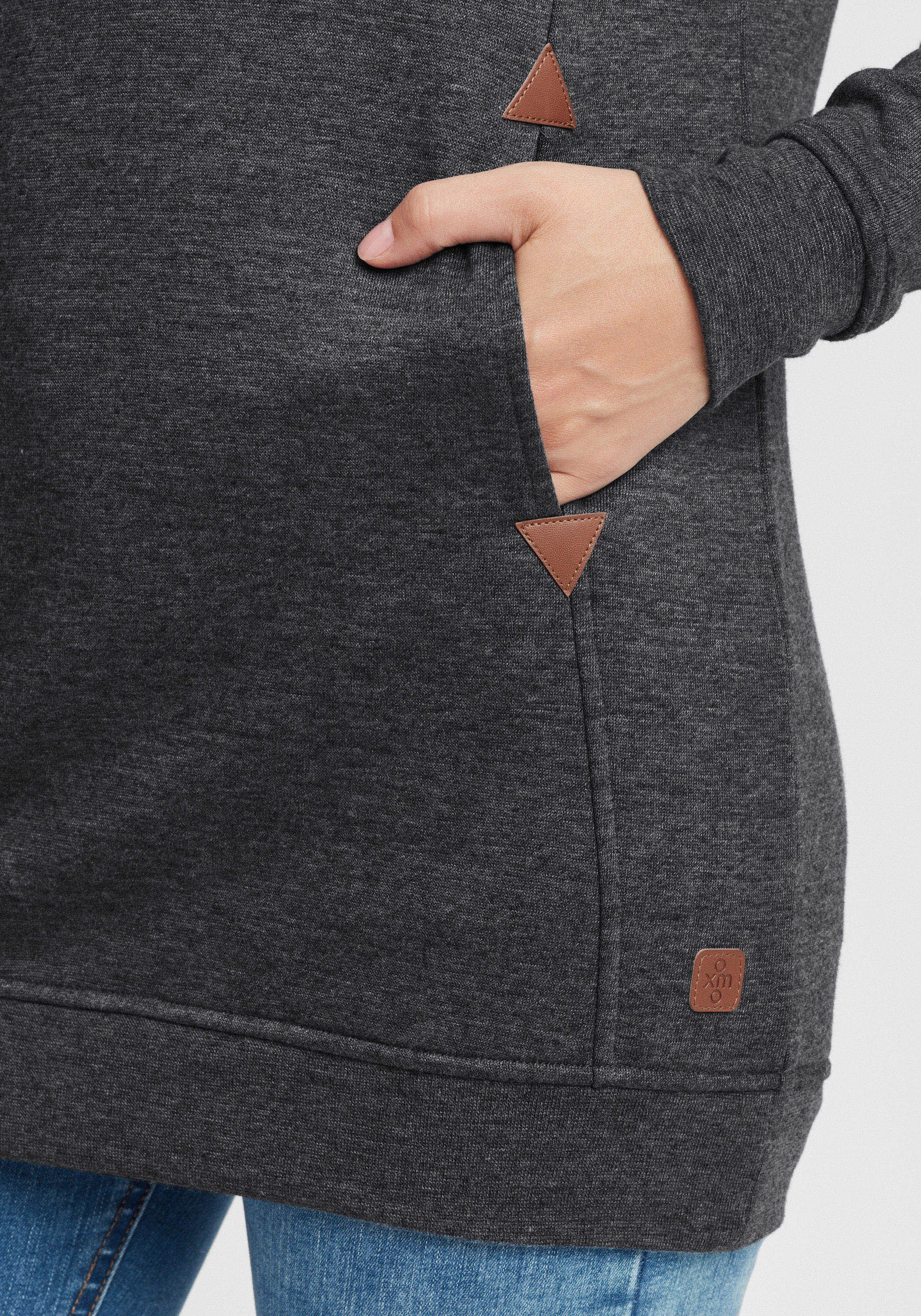 OXMO Hoodie OXVicky Kapuzenpullover lang geschnitten