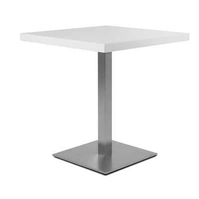 Finori Esstisch Esstisch Beistelltisch Säulentisch ca. 70 x 70 cm QUADRATO 70 Weiß