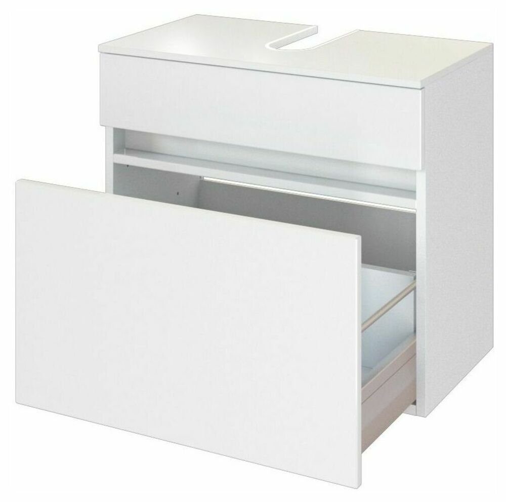 HELD MÖBEL Unterschrank Unterbeckenschrank Baabe 60 cm weiß/matt weiß