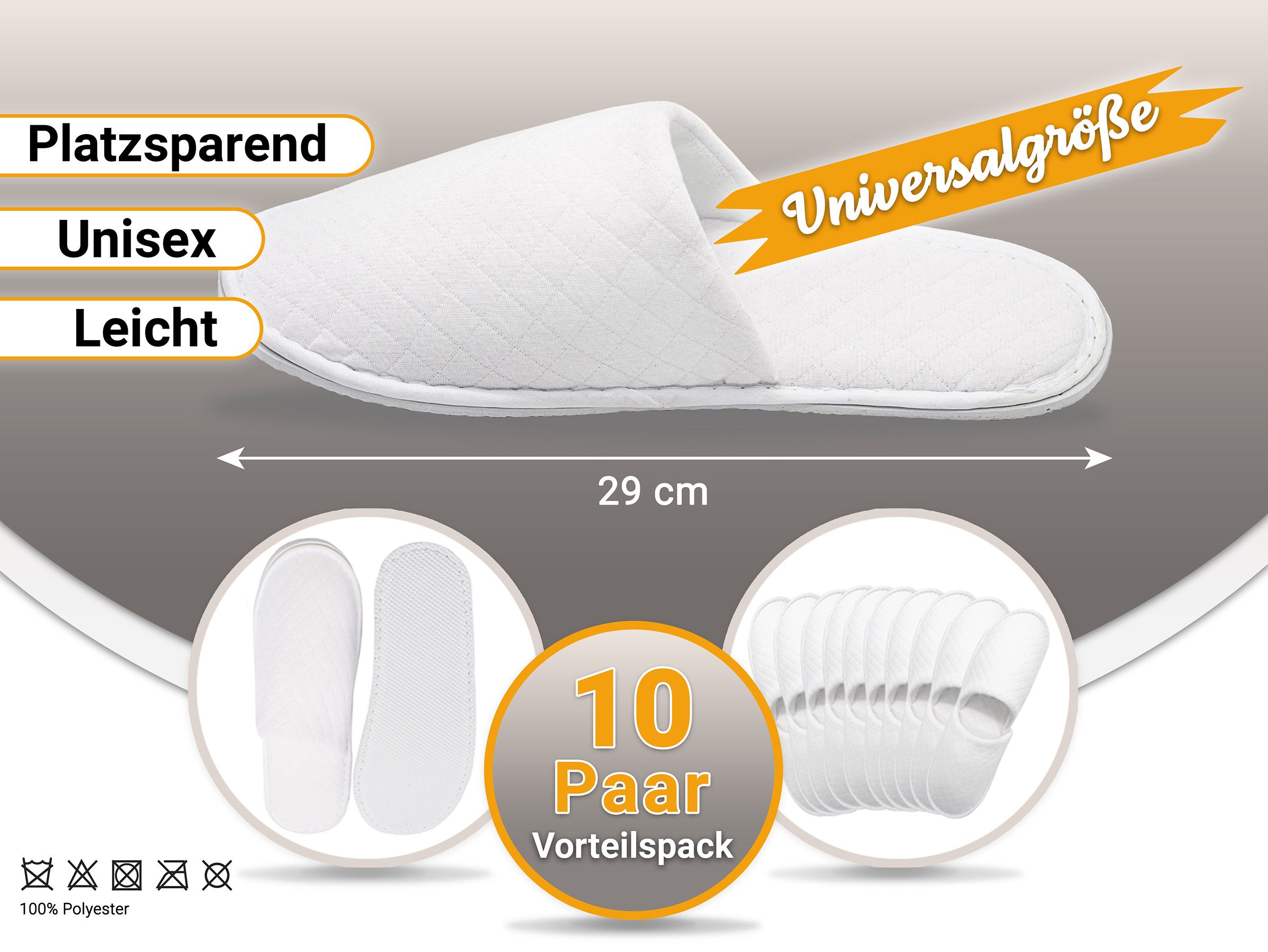 ZOLLNER Pantoffel (10-tlg) 100% Polyester