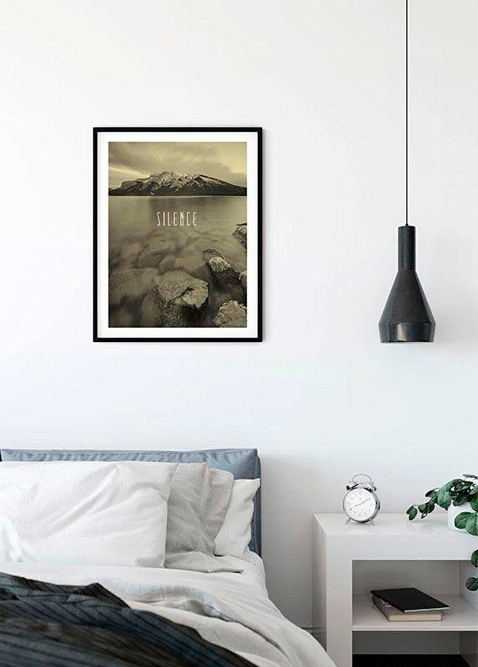 Schlafzimmer, St), Kinderzimmer, Sand, Silence Word (1 Natur Lake Poster Wohnzimmer Komar