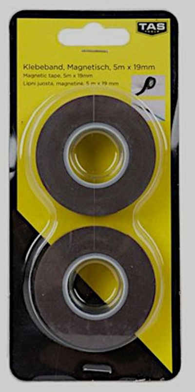 BURI Klebeband Magnetisches Klebeband 5m x 1,9cm Magnetklebeband Bastelband Magnetstr