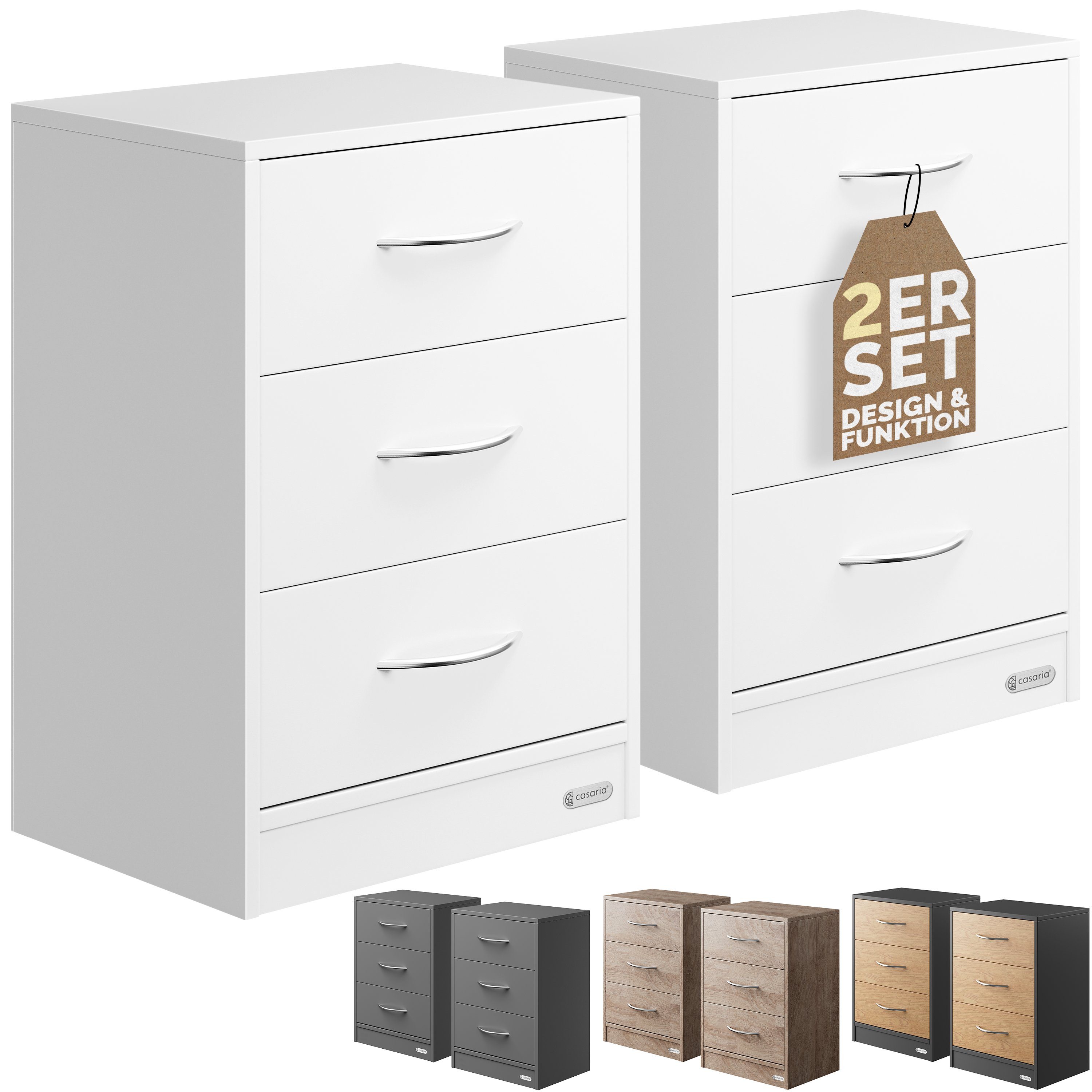Casaria Nachttisch Eloise (2-St), CASARIA® 2x günstig online kaufen