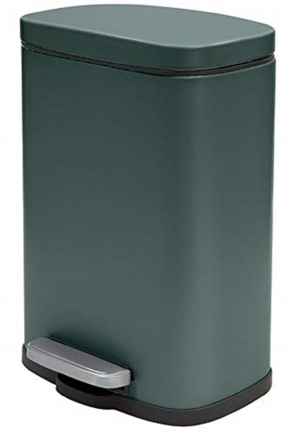 spirella Kosmetikeimer AKIRA, Treteimer mit Softclose-Absenkautomatik, herausnehmbarem Inneneimer, Anti-Fingerprint-Beschichtung, 5L, dunkelgrün