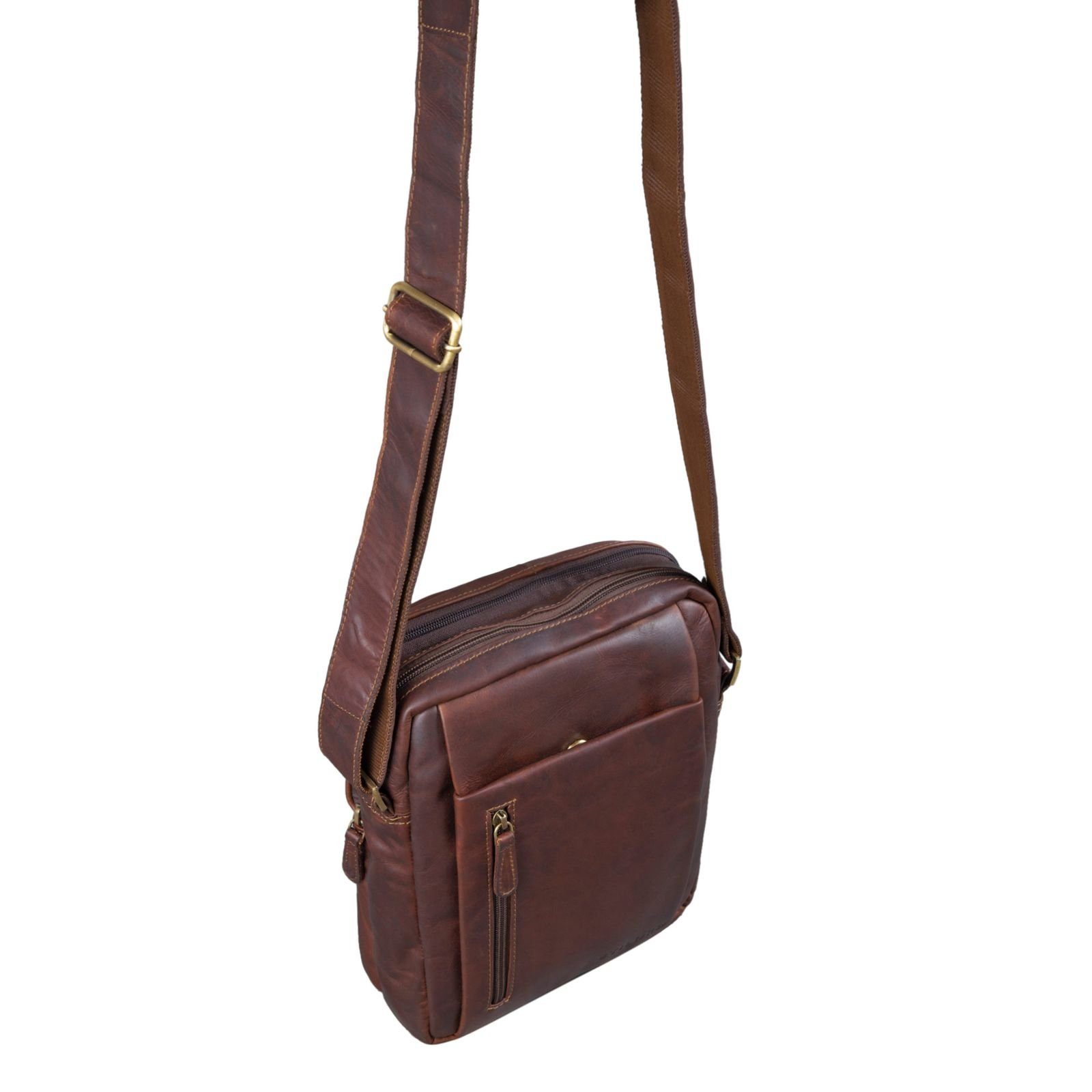 STILORD Schultertasche "Irving" Vintage Leder Tasche Klein