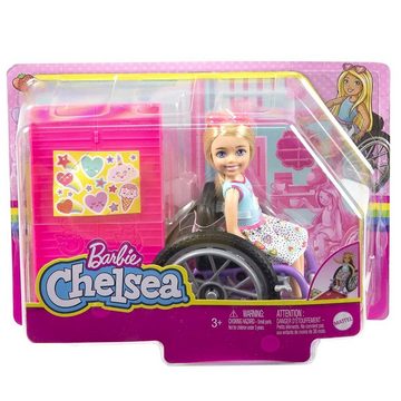 Mattel® Puppen Accessoires-Set Mattel HGP29 - Barbie - Chelsea - Puppe mit Rollstuhl und Rampe