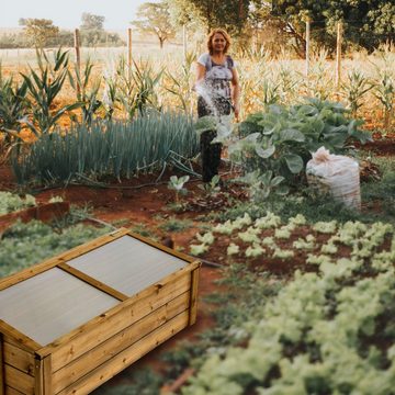 NATIV Frühbeet Frühbeet aus Holz für Gartenbeete