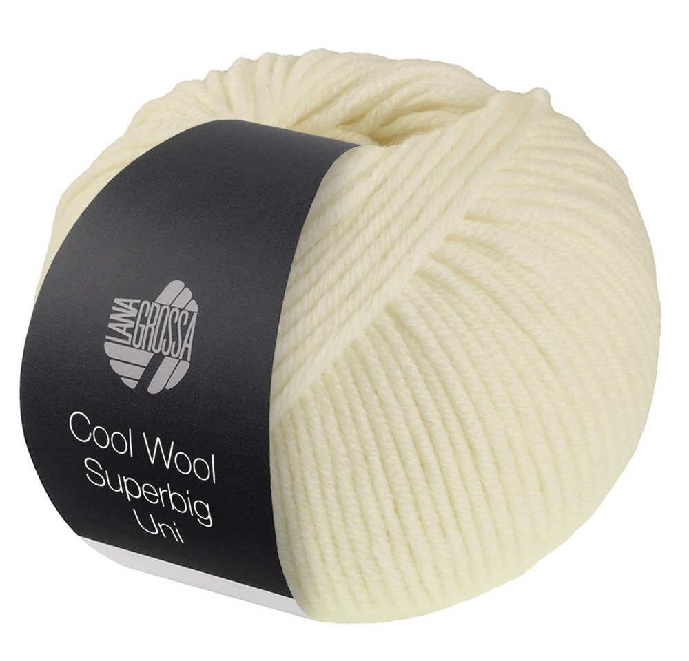 LANA GROSSA COOL WOOL SUPERBIG Uni Häkelwolle, 80 m (Voluminöse und extrafeine Merinowolle), 50 g