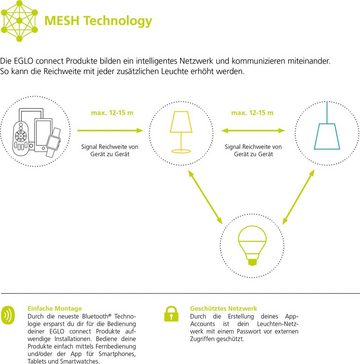 EGLO Deckenleuchte TOTARI-C, Dimmfunktion, Farbwechsel, Smart Home, mehrere Helligkeitsstufen, LED fest integriert, Kaltweiß, Neutralweiß, Tageslichtweiß, Warmweiß, Smart Home Deckenlampe Ø60cm, dimmbar, Weißtöne und Farben einstellbar