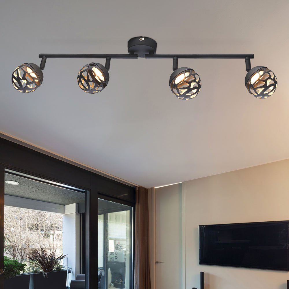 Hochwertige Deckenlampe Spotleuchte Chrom Wohnzimmer Höhe 8,5 cm Beleuchtung 