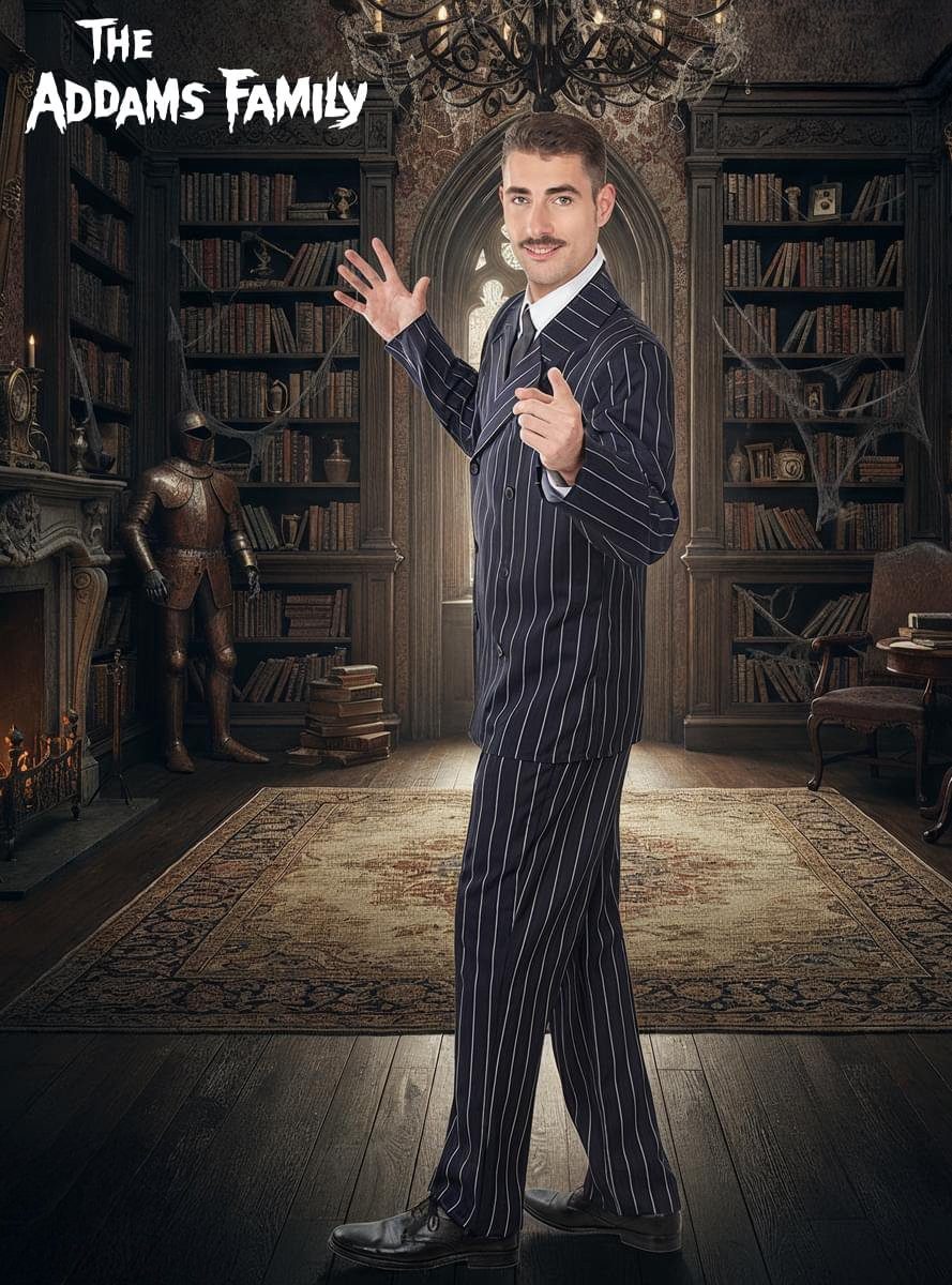 Funidelia Vampir-Kostüm Die Addams Family – Gomez Kostüm, Lizenzierte Verkleidung des Vaters von Wednesday Addams
