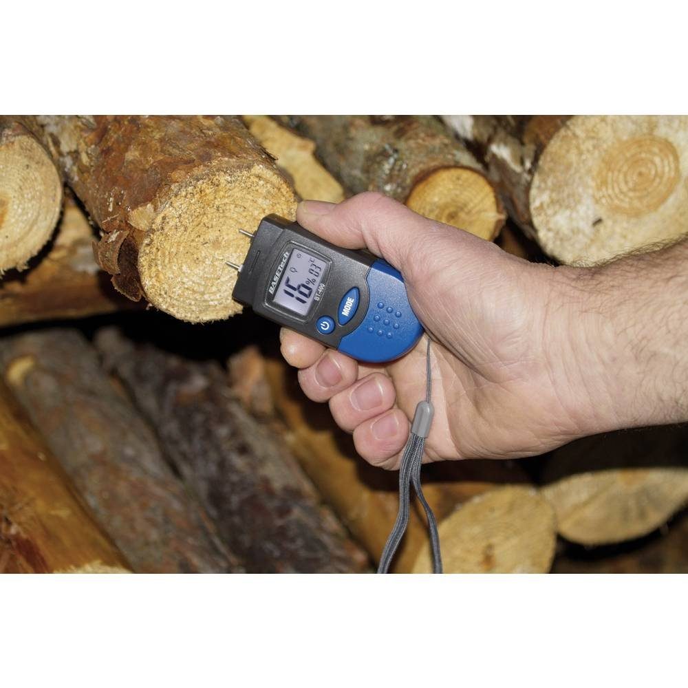 Basetech Feuchtigkeitsmesser Holz- Temperaturmessung und Materialfeuchtemessgerät,