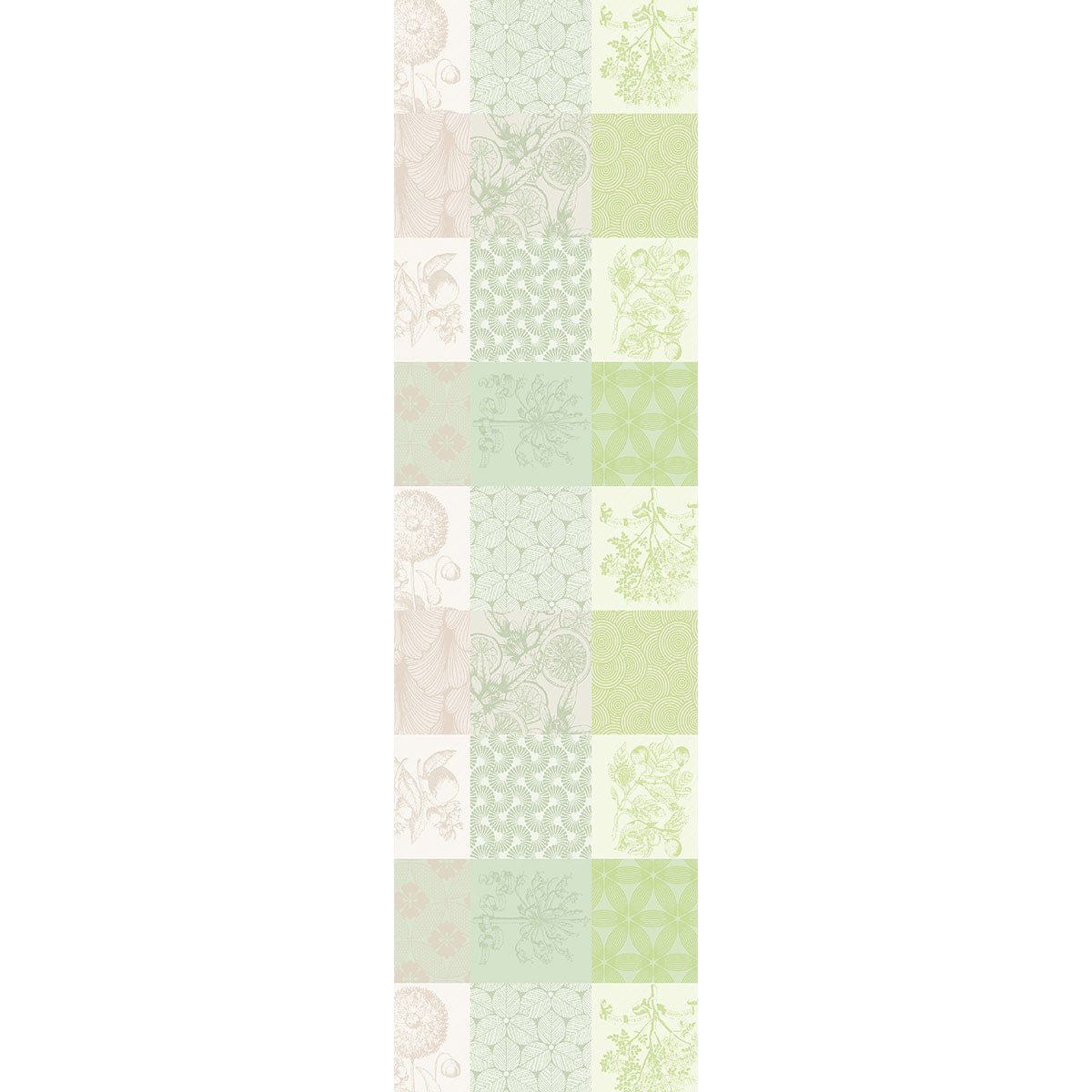 Garnier Thiebaut Tischläufer Tischläufer Mille Parfums Verde 55x180 cm, jacquard-gewebt
