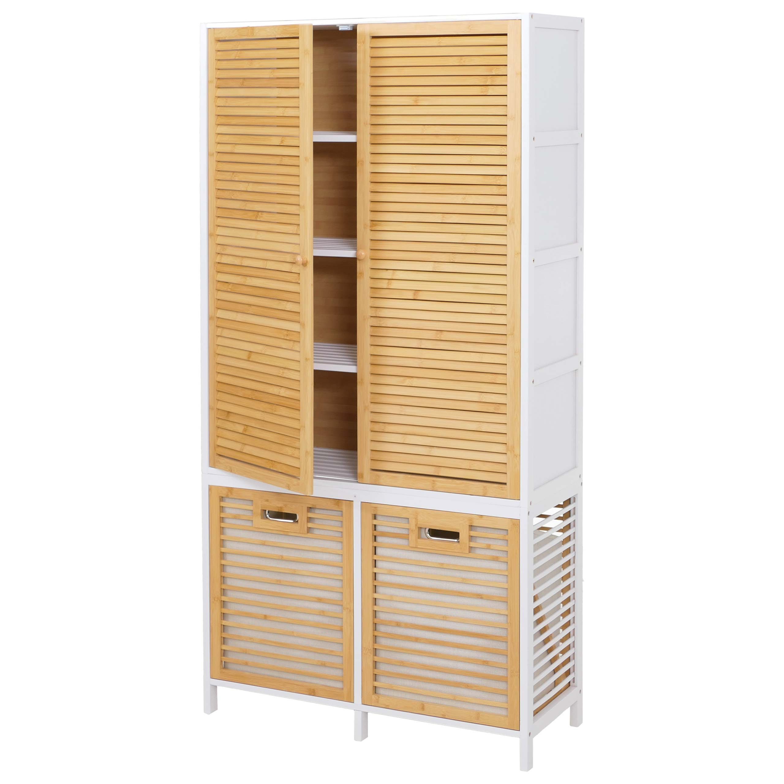 MCW Hochschrank MCW-N83-T Mit Ablagefächern und zwei Wäschekörben – Bild 2 von 5