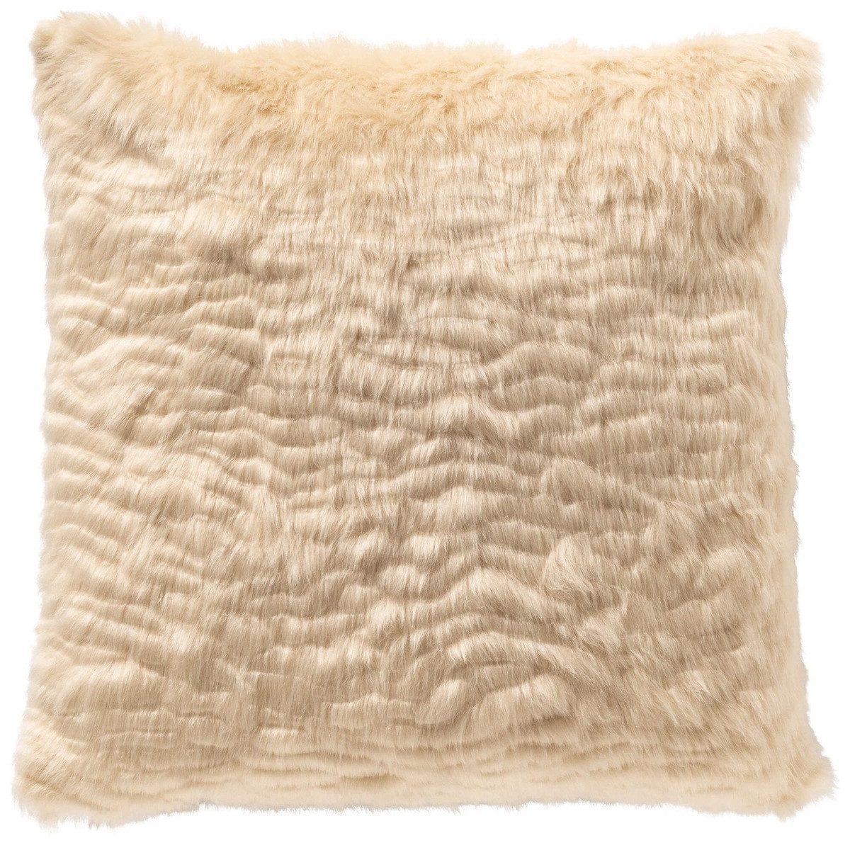 Dutch Decor Kissenhülle 'Benja' 45 x 45 cm Bleached Sand - Beige, Kunstfell