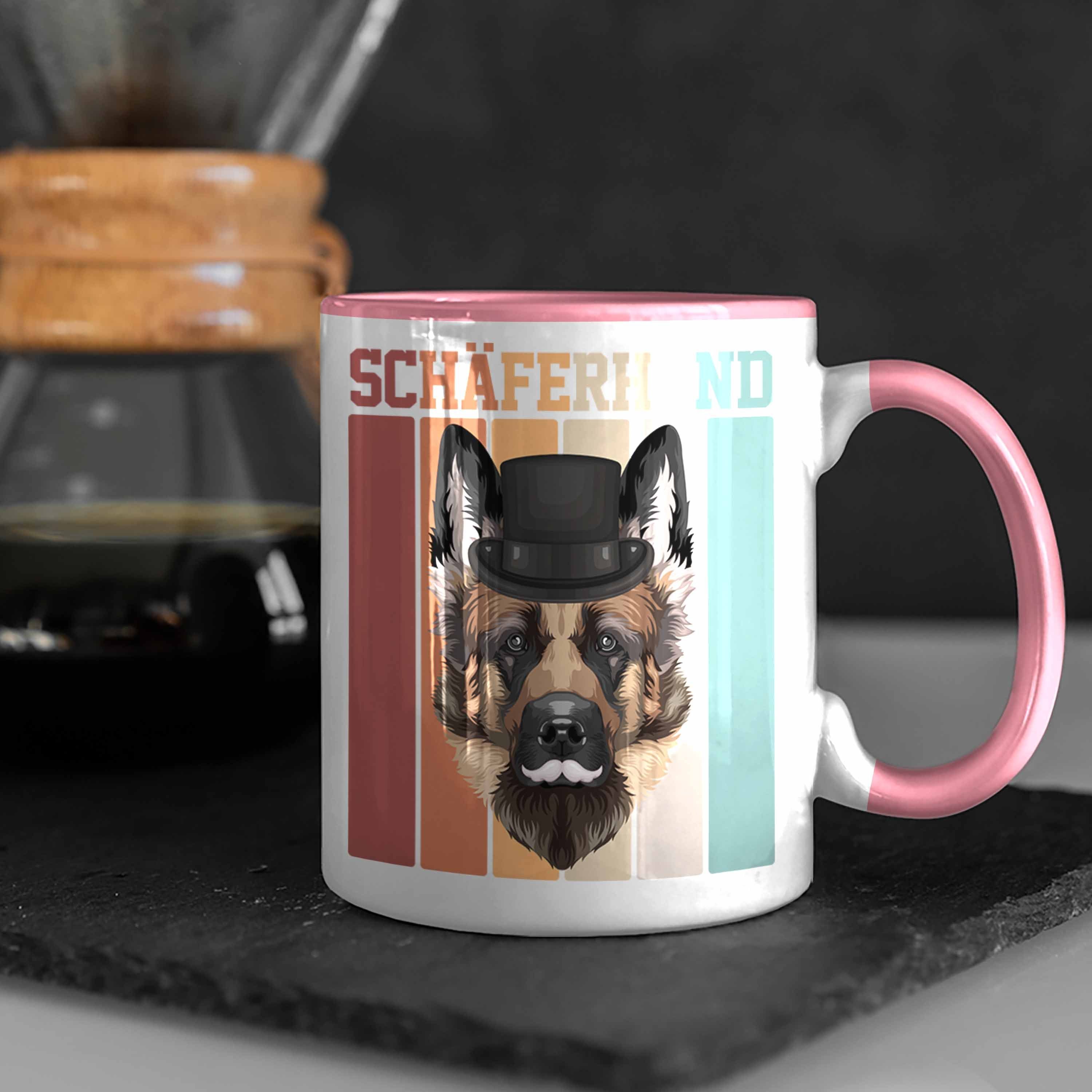 Rosa Geschenk Lustiger Tasse Geschenkidee Schäferhund Tasse Retro Spruch Besitzer Trendation