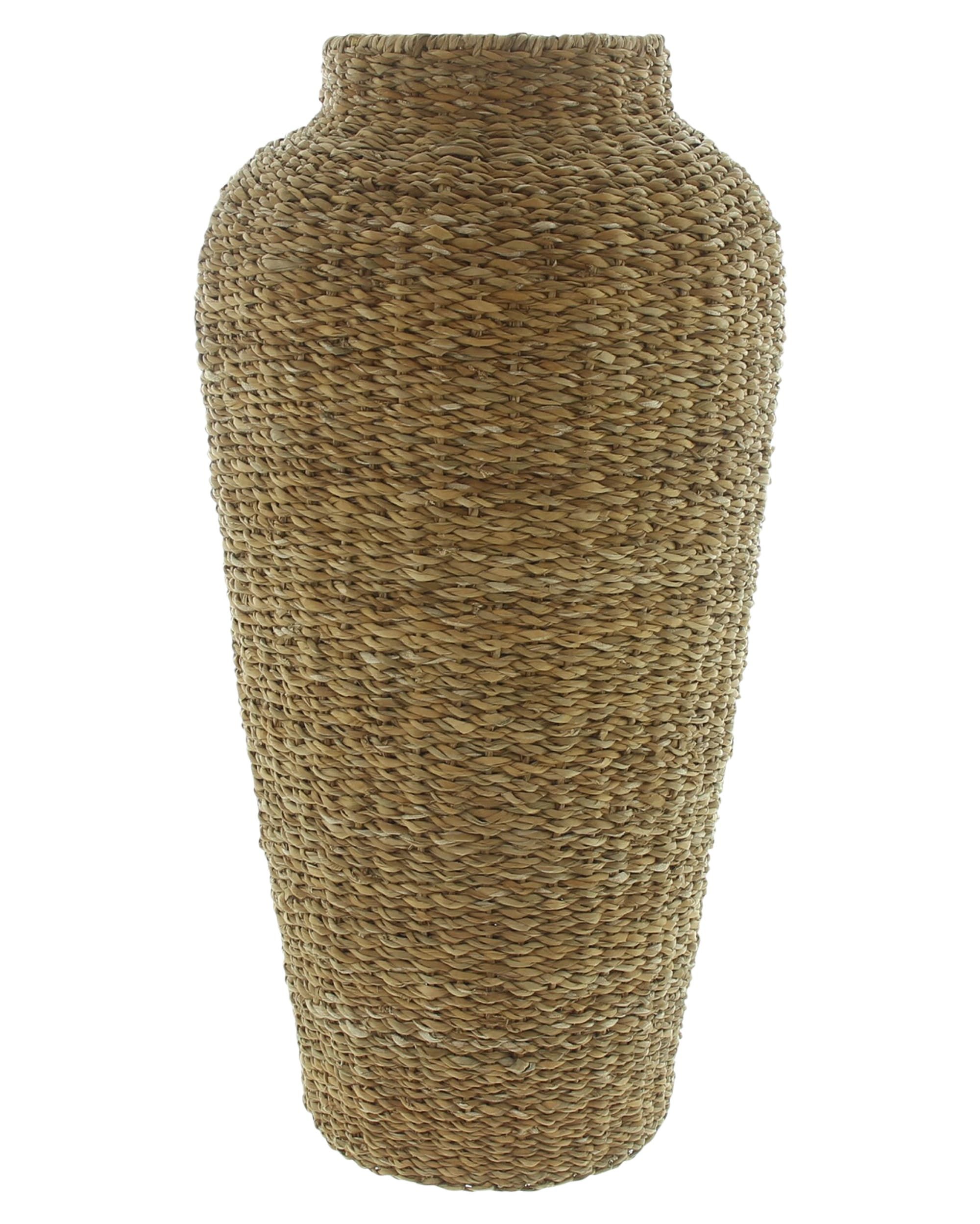 Dekoleidenschaft Bodenvase "Seegras" Dekovase 70 cm hoch, Blumenvase, Vase für Trockenblumen