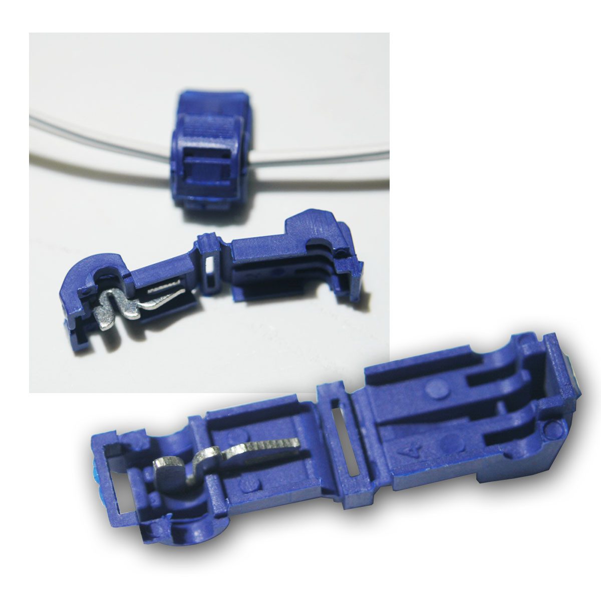 world-trading-net Kabelverbinder-Sortiment 10 Abzweigverbinder fü Kabelschuhe BLAU 1,5-2,5mm²