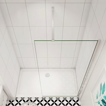 duschspa Duschwand 185cm 6mm Nano Glas Seitenwand Walk in Duschtrennwand, (Set), Glas