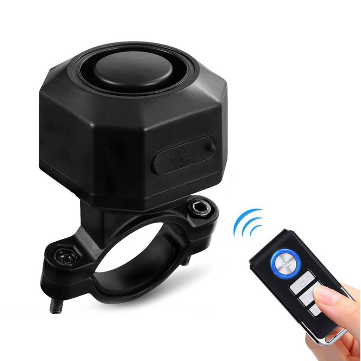 DOPWii Diebstahlwarnanlage, 110 dB, 7-stufige Empfindlichkeitseinstellung, Fahrrad-Alarmanlage (geeignet für Elektrofahrzeuge, Fahrräder und Motorräder)