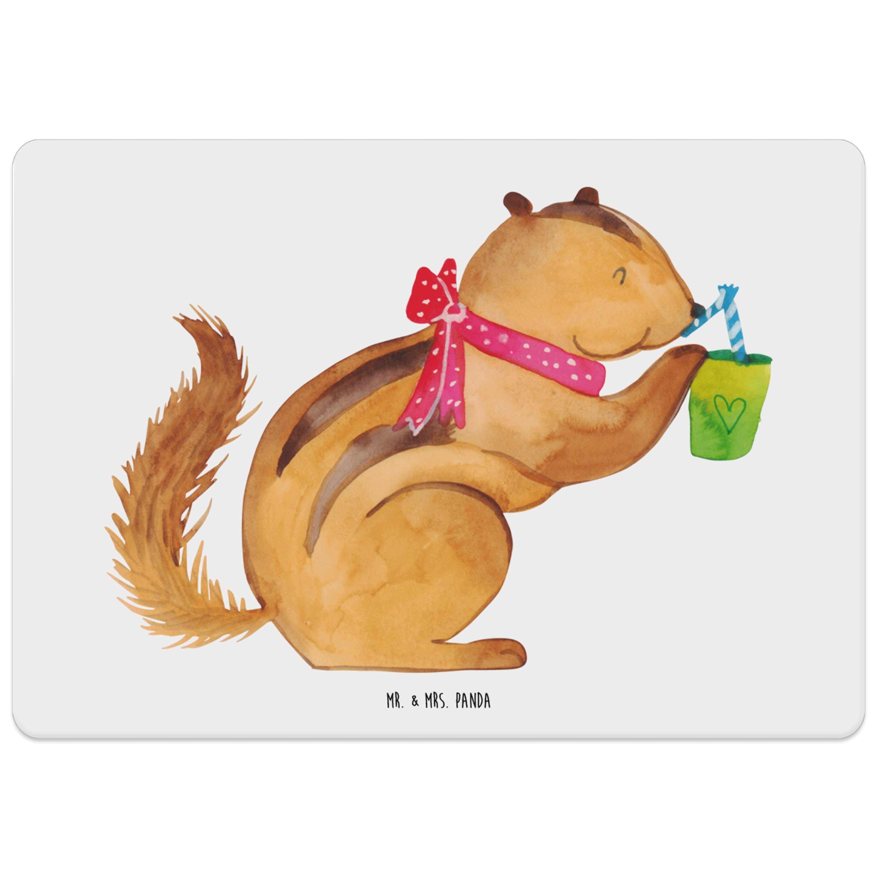 Platzset, Eichhörnchen Smoothie Weiß Geschenk, Tischset, lustige