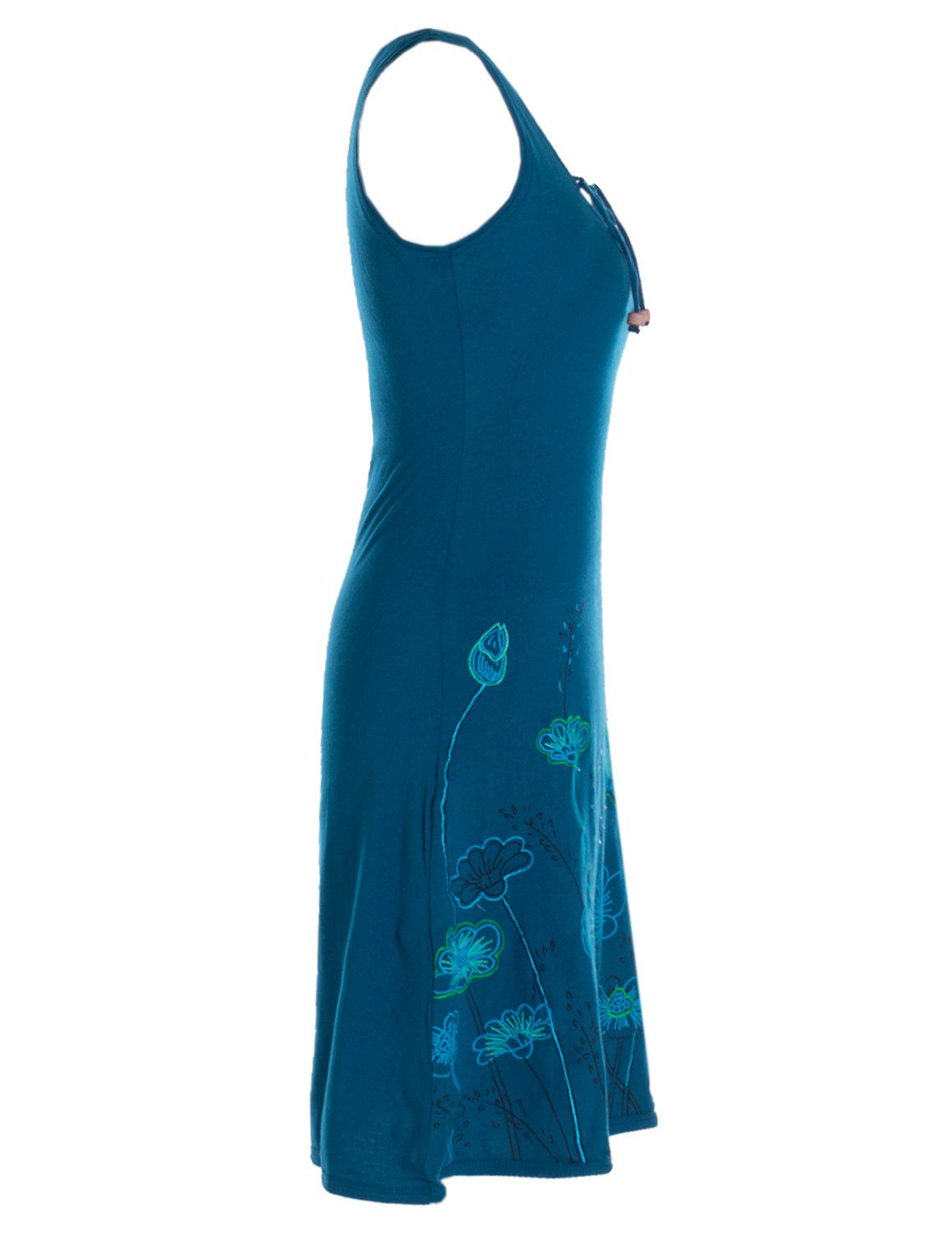 Vishes Tunikakleid Armloses Damen Longshirt-Kleid Mini-Kleid Tunika-Kleid T-Shirtkleid Boho, Goa, Hippie Style