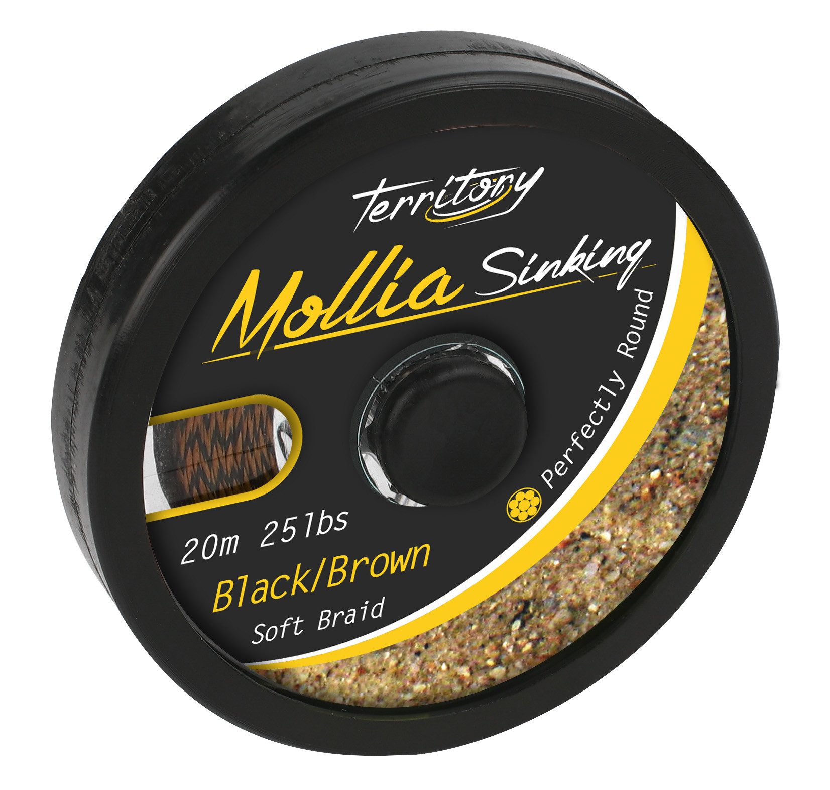 MIKADO Total Fishing Angelschnur Geflochtene Vorfachschnur Mollia Hooklink 55lbs/20m - 2 Farben, Tarnfarbe