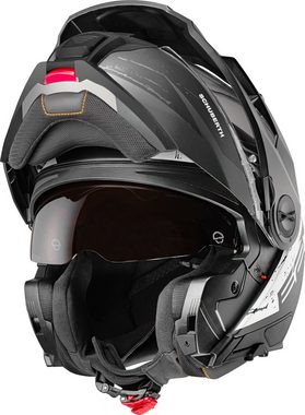 Schuberth Motorradhelm E2 Explorer Anthracite, XS-3XL / 53-65 cm, Klapphelm, Systemhelm, Adventurehelm, Endurohelm, mit Pinlock, Sonnenblende, Kommunikation vorbereitet