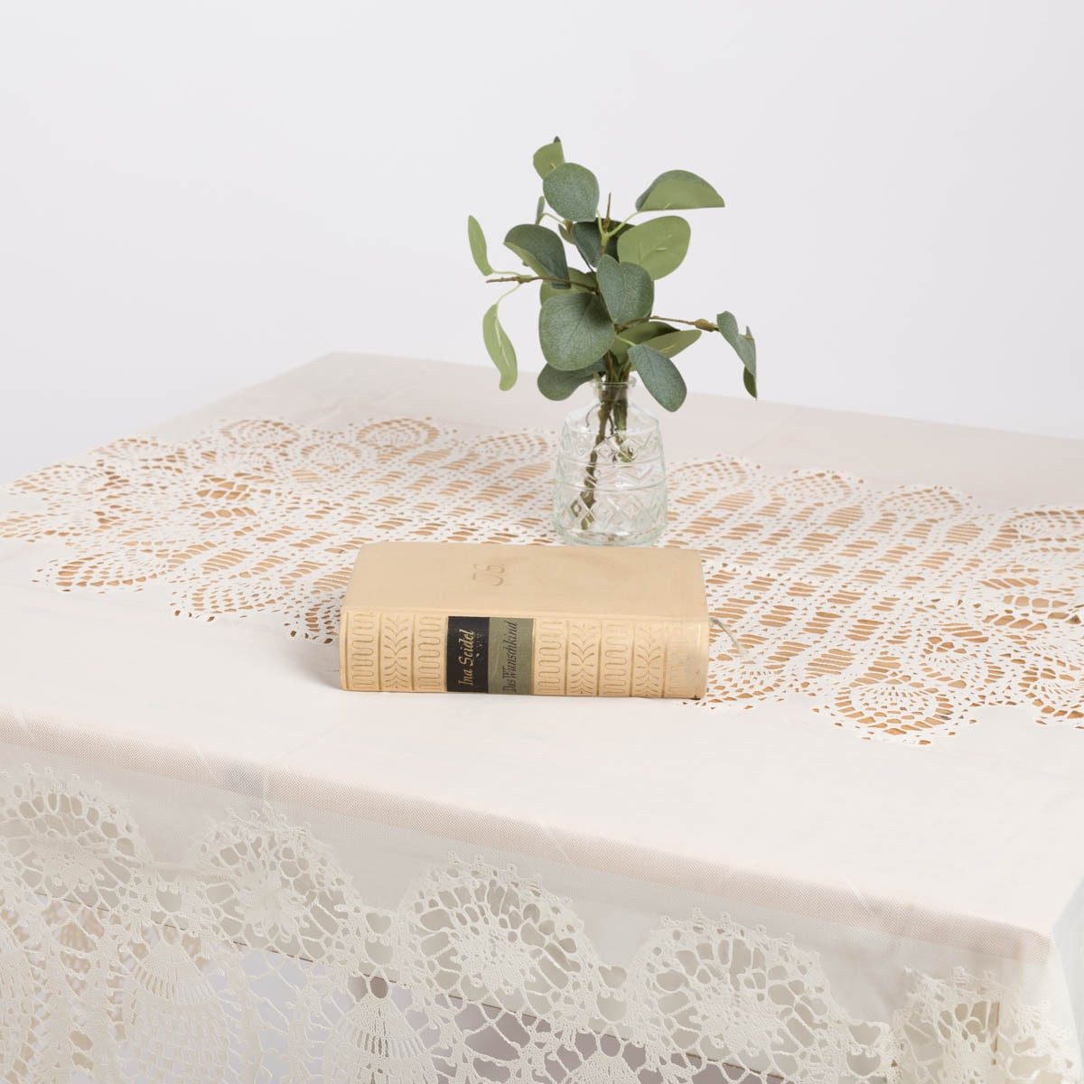 SCHÖNER LEBEN. Tischdecke Outdoor Häkelspitze Amira beige 137x180cm, abwaschbar – Bild 5 von 5