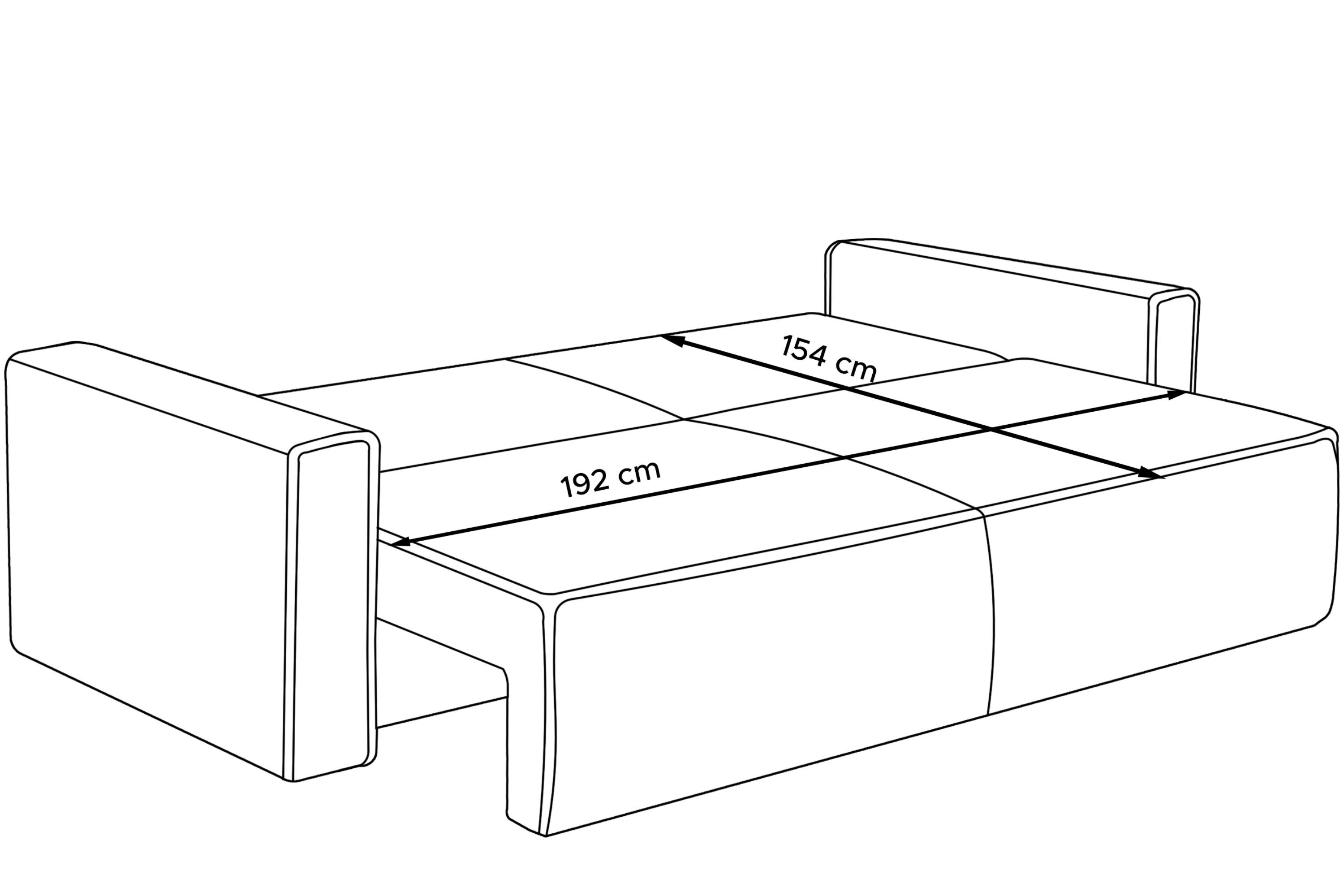 in in hergestellt Schlaffunktion, dunkelbraun Konsimo Friendly EU, Pet Schlafsofa Cord-Stoff mit NAPI, der