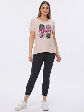 Sarah Kern T-Shirt Druckshirt figurumspielend mit POPART-Schriftzug
