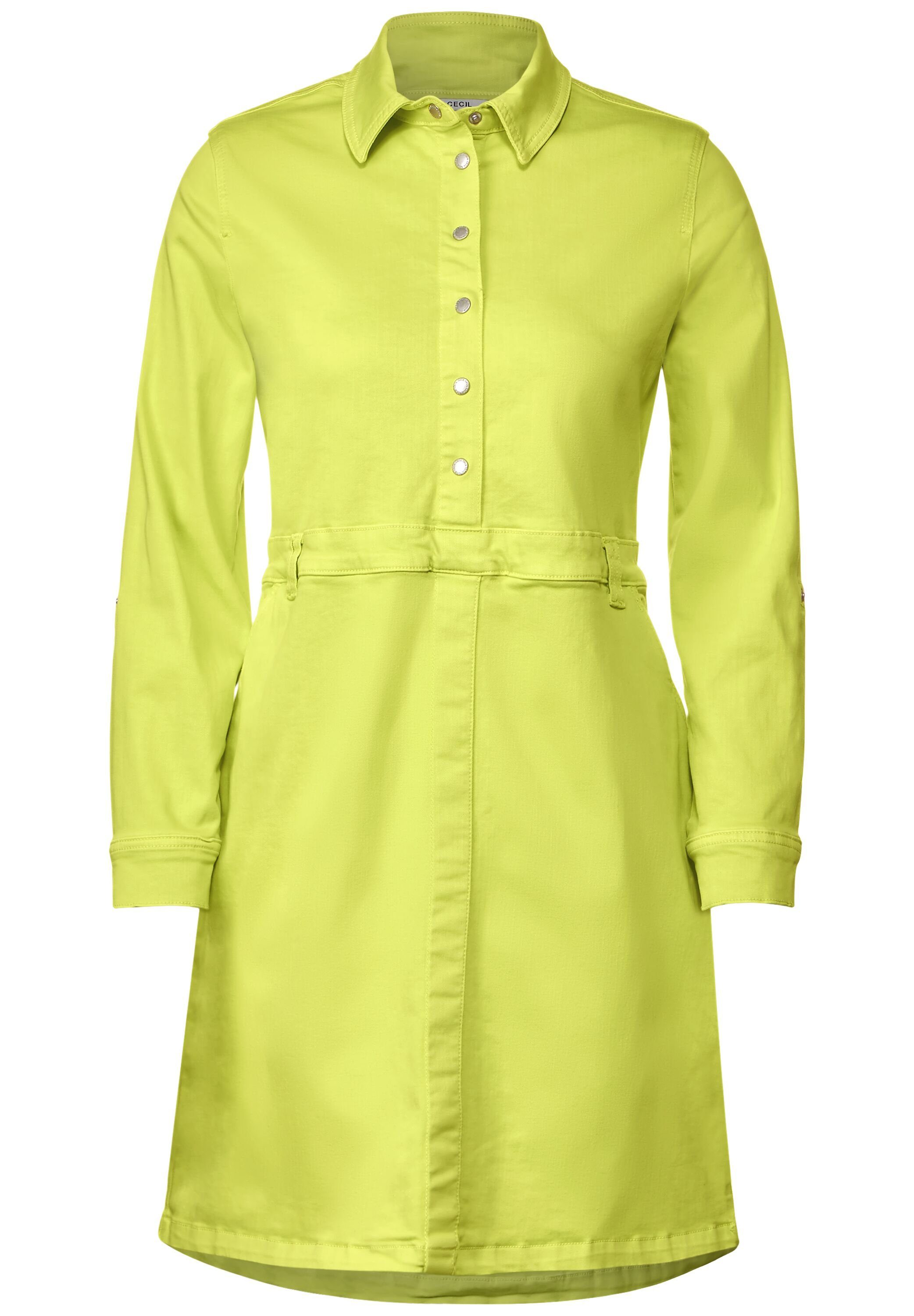 Jeanskleid Hemdblusen-Style Cecil yellow limelight im