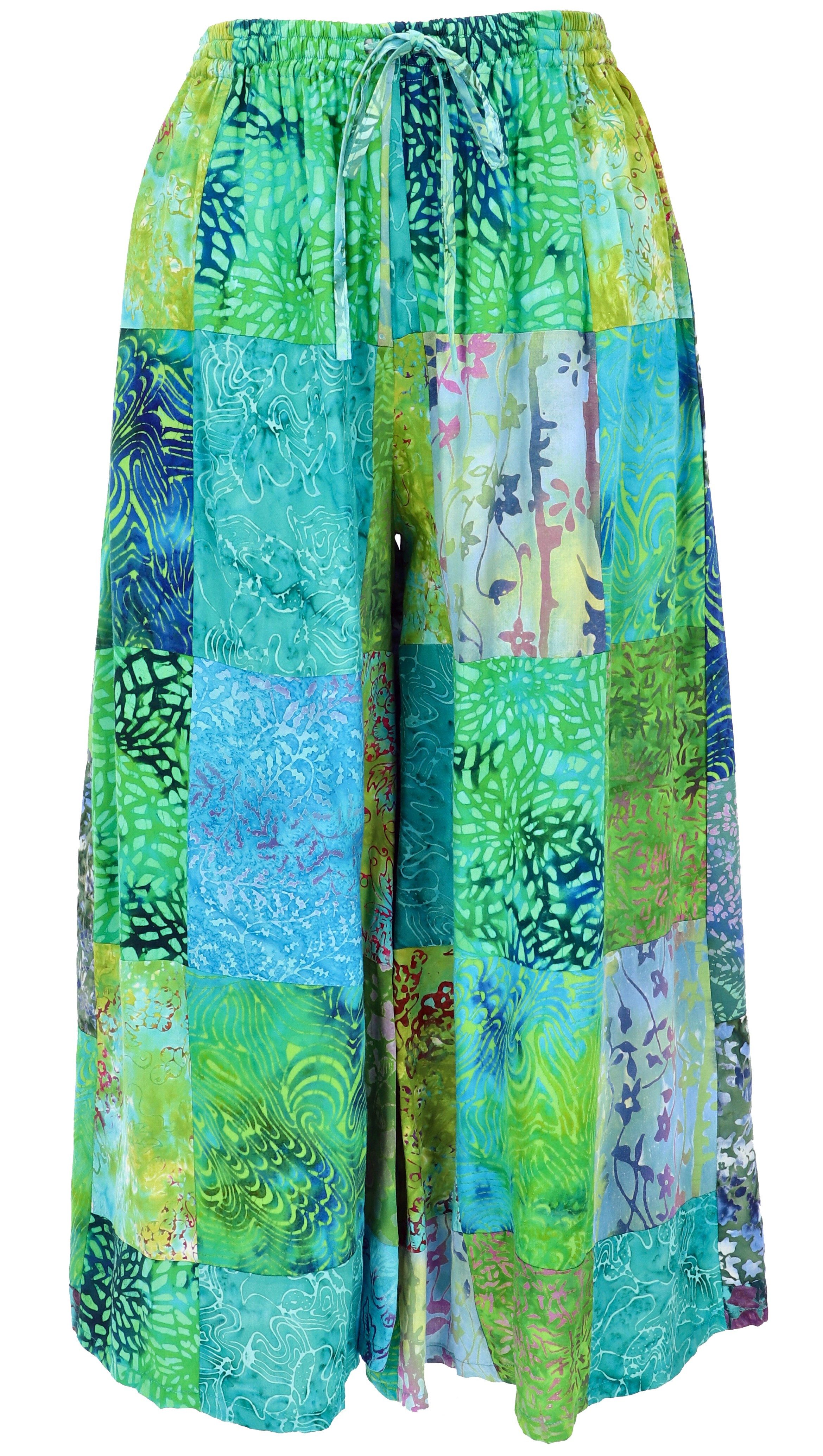 Relaxhose Bequeme Palazzohose, weite Patchwork Boho..