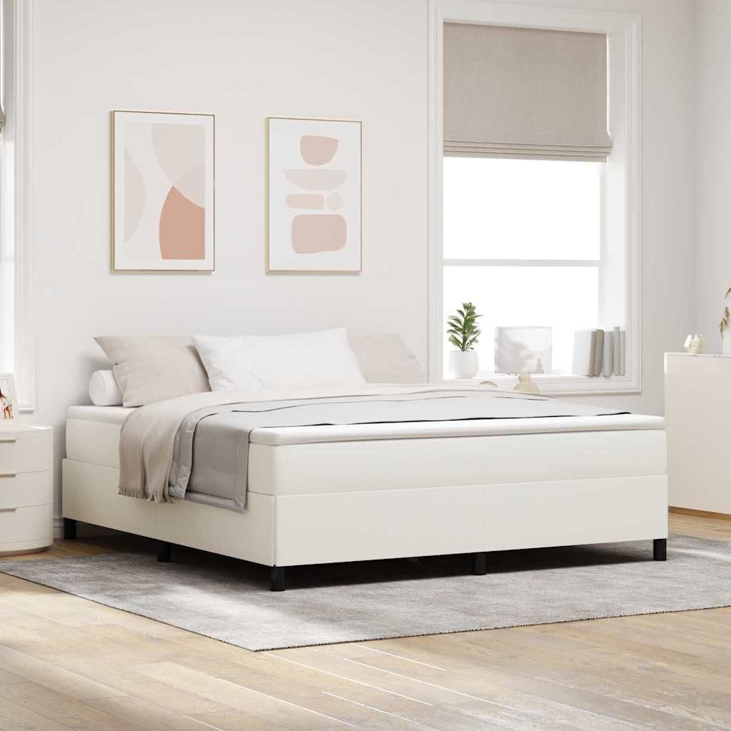 vidaXL Bettgestell vidaXL Boxspringbett Creme 180 x 200 cm Cordstoff