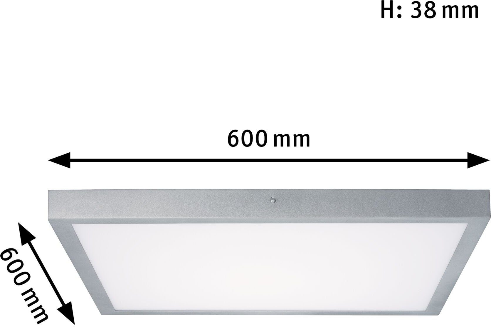 Paulmann LED Panel fest Warmweiß Lunar, LED integriert