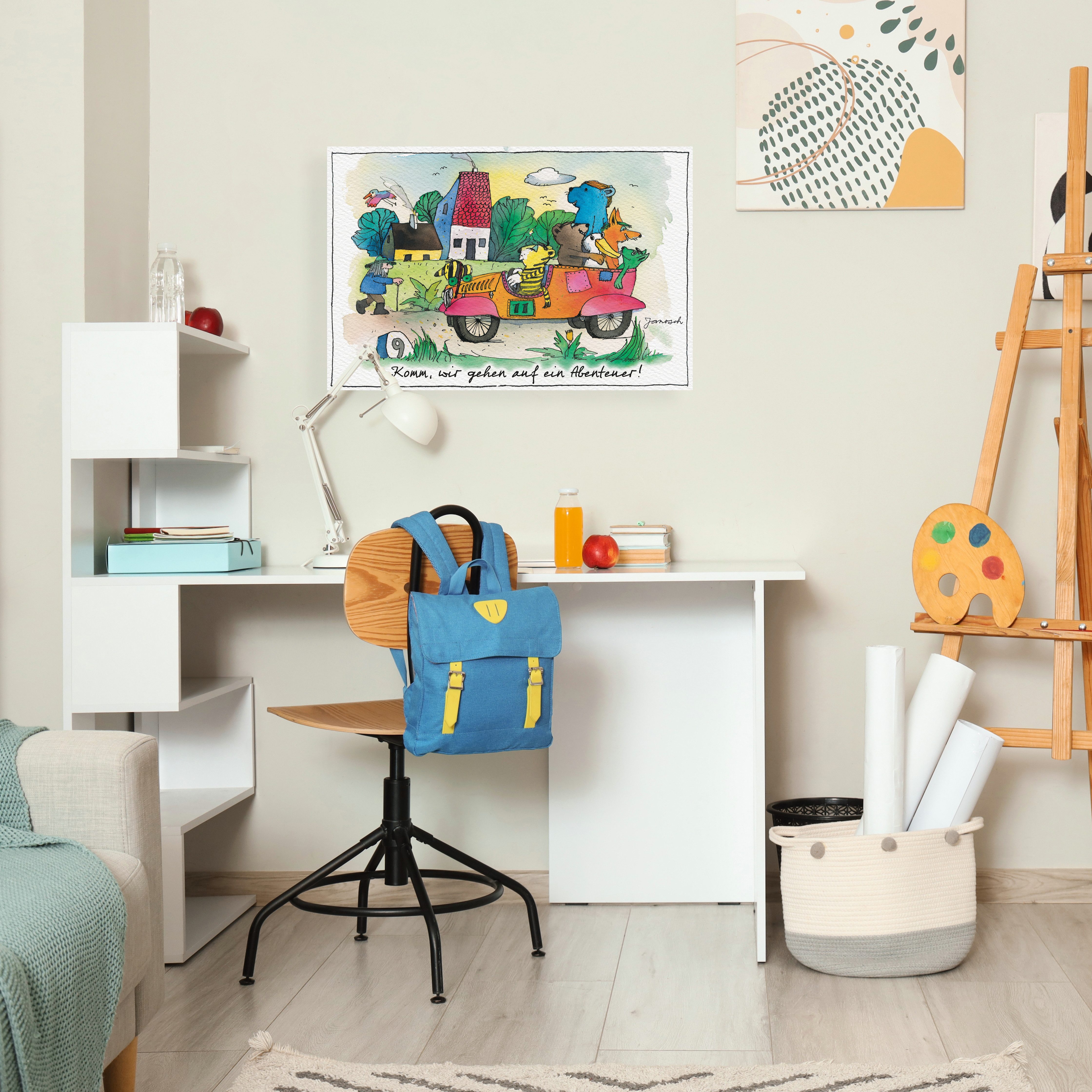 LuckyLinde Leinwandbild Der kleine Tiger und der kleine Bär - Abenteuer, Bär, Bären, Ente, Enten, Фигурки, Filmfiguren, Liebessprüche, Motivationsbilder, Natur, Schriftzug, Sprüche, Teddy, Tiere, Tiger, little star (1 St), Exklusive JANOSCH Kindermotive