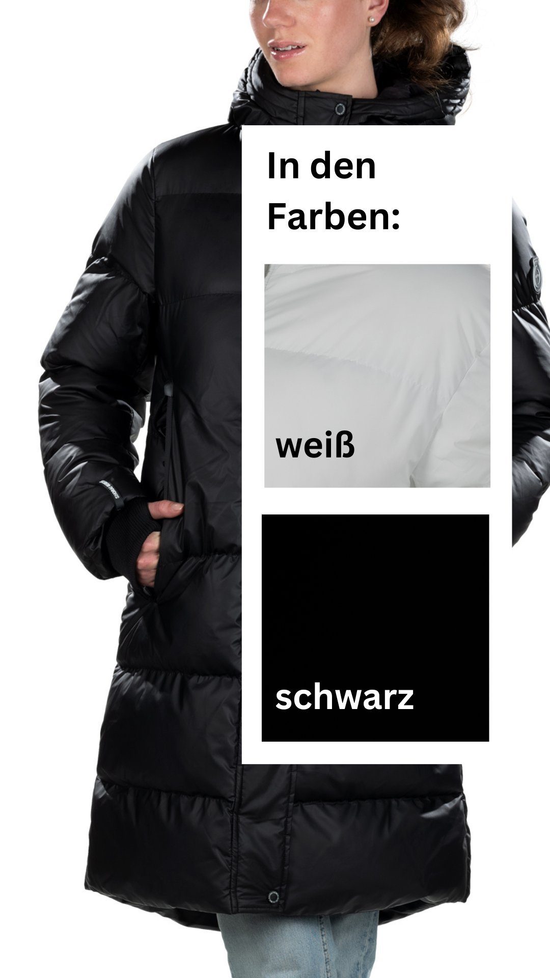 Shorai Steppjacke Steppjacke lang SH2304.503 mit Kapuze und Taillenregulier günstig online kaufen