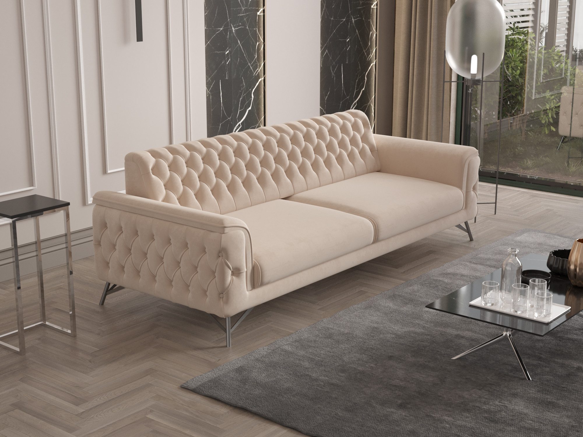 Möbeldreams Sofa Alina Living Kombi-Set Chesterfield – Bild 3 von 4