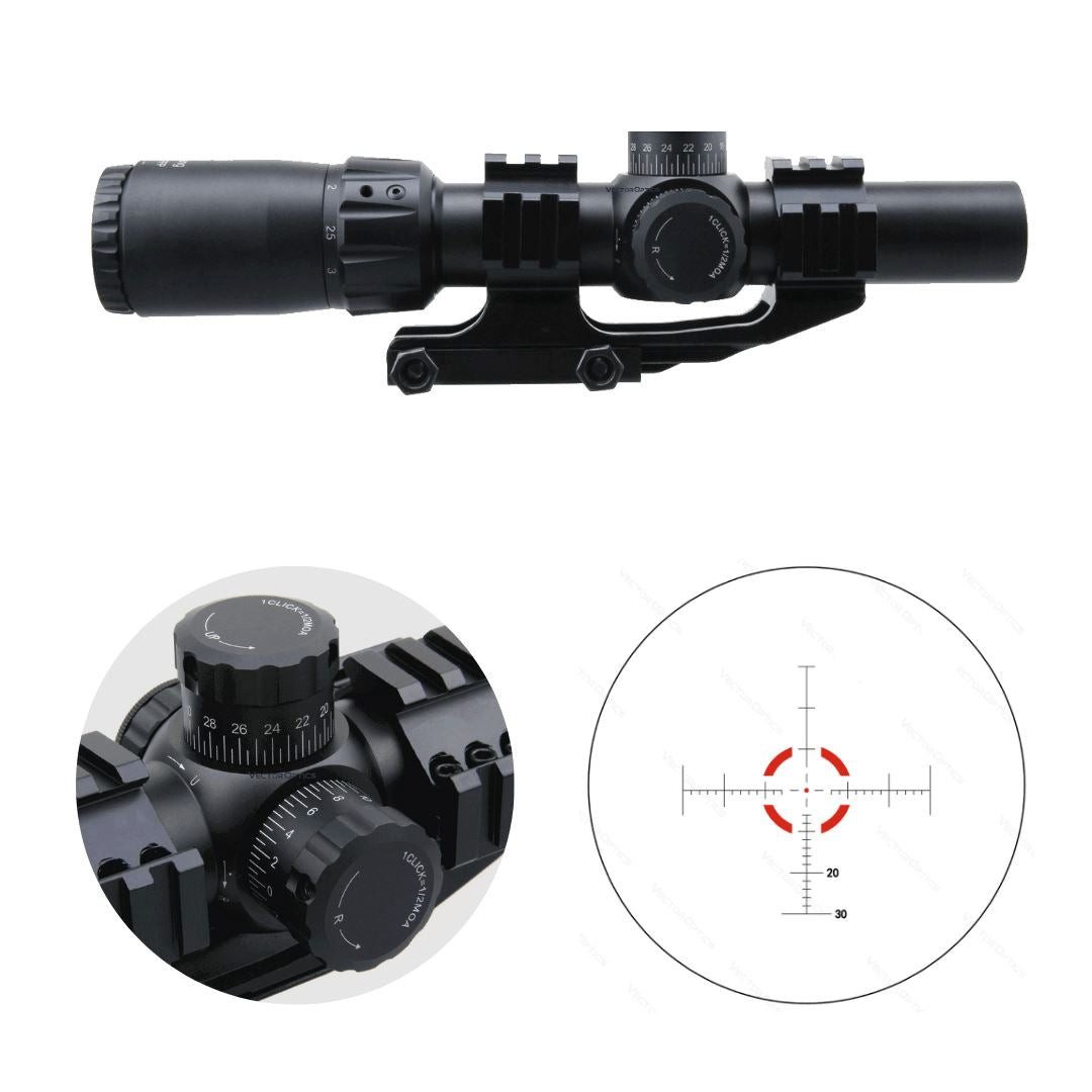 Vector Optics Vector Optics SCFF-36 Mustang 1-4x24 FFP Zielfernrohr (Ideal für Jagd, Sport und Airsoft)
